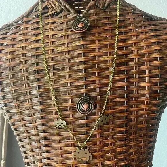 Jewelry - PAC man Figurine Gold tone necklace by MAFIA